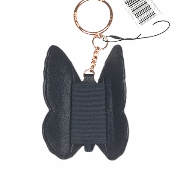 Vera Bradley Butterfly Bag Charm Navy Rose Gold - Picture 3 of 5